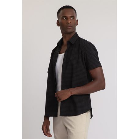 Camisa Manga Curta Docthos Slim Xadrez