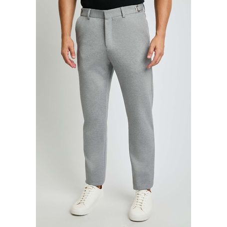 Calça Docthos Alfaiataria Slim Malha Lisa com Regulador Pocket