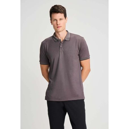 POLO DOCTHOS SLIM MANGA CURTA VISCOSE