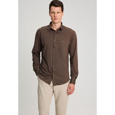 CAMISA DOCTHOS SLIM MANGA LONGA MALHA TEXTURA TECH